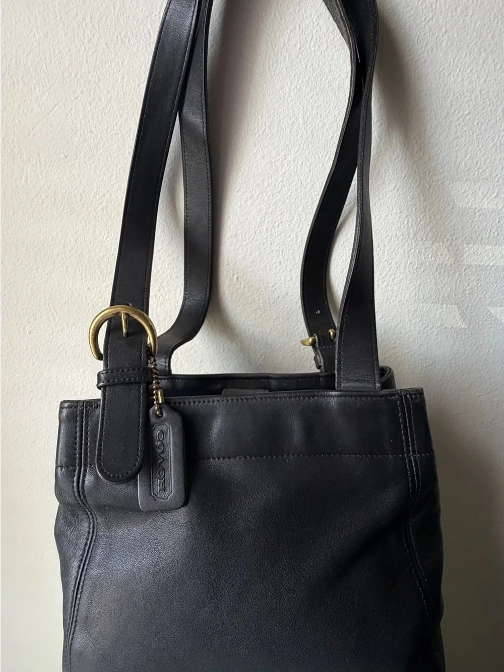 VINTAGE Coach Black Waverly Soho Buckle Bag